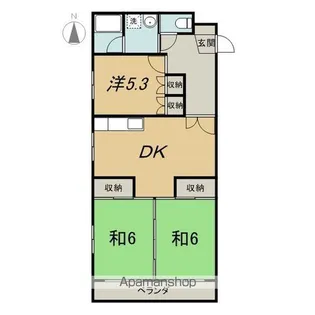 サンヒルズ太田北【2階】の間取り