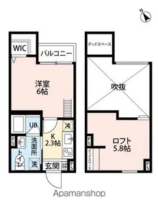 COLOR(カラー)【102号室】の間取り