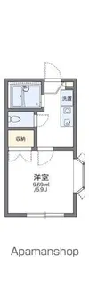 レオパレスKUROISHI【201号室】の間取り