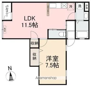 SWEET WATER【2階】の間取り