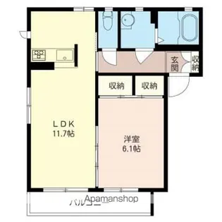 グリーンシャトレ【102号室】の間取り