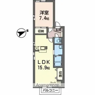 キャトルセゾンC【1階】の間取り