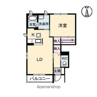 サンステージ恩田【1階】の間取り