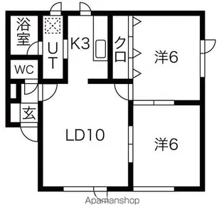 ハイデンスKANO【201号室】の間取り