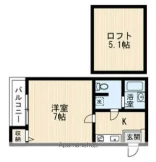 ピュア箱崎拾番館【102号室】の間取り