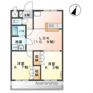 ノーブル【106号室】の間取り