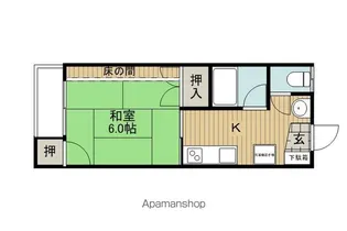 ハイツKK B棟【B202号室】の間取り