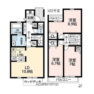 ウィングバードⅡ【1階】の間取り