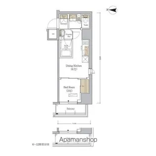 アーバネックス森下WEST【6階】の間取り