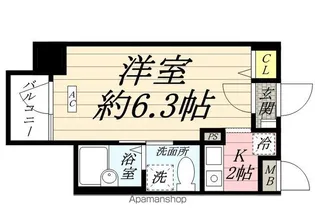 バージュアル横濱鶴見Ⅱ【8階】の間取り