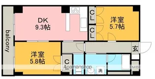 クレセール松岡2【4階】の間取り