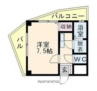 ワールドビルⅡ【305号室】の間取り