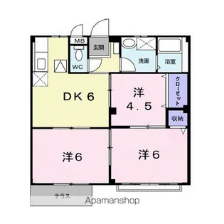 エルディムかきはら【1階】の間取り