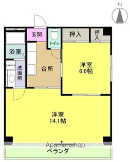 BELLA VISTA【501号室】の間取り