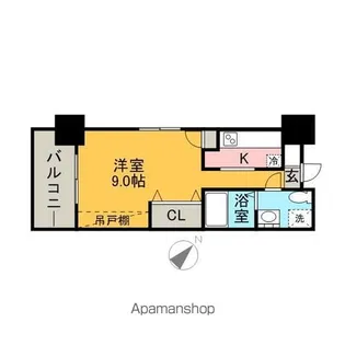 エステートモア天神アトリエ【12階】の間取り