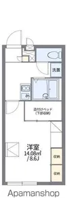 レオパレスファミール【2階】の間取り