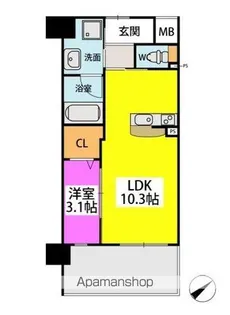 フルハウス高宮【1階】の間取り