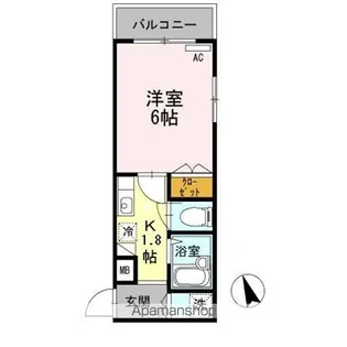 ヒルズ吉祥寺【1階】の間取り