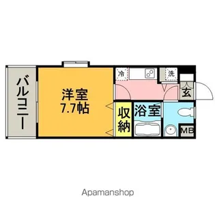 エンクレスト博多Ⅱ【8階】の間取り