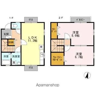 シャルマン【1階】の間取り
