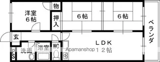 トレンディーハイム北村【3階】の間取り