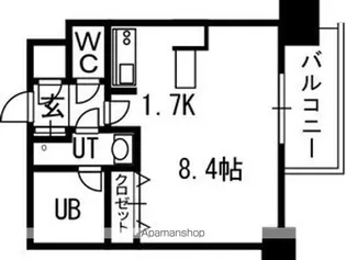 クレジデンス札幌・南4条【12階】の間取り
