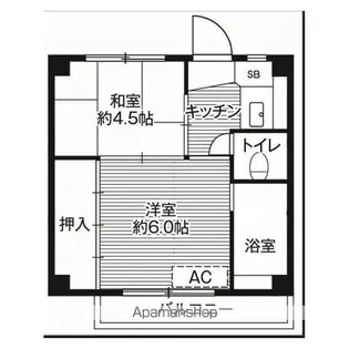 ビレッジハウス安積3号棟【302号室】の間取り