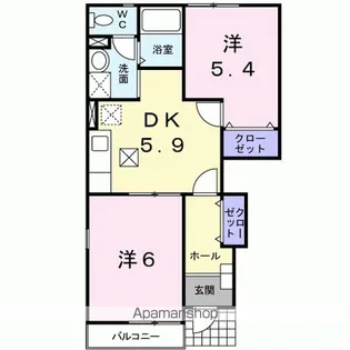 メゾン ソレイユ A【1階】の間取り