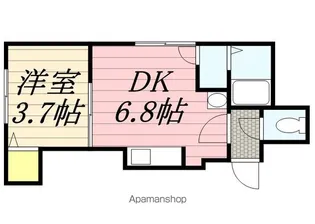 コーポラス19A棟【1階】の間取り