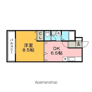 クラウンⅤ【203号室】の間取り
