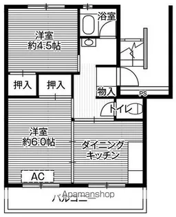 ビレッジハウス台宿3号棟【204号室】の間取り