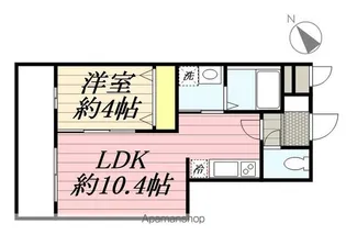 LIVE CASA 高宮【103号室】の間取り
