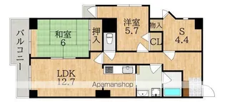 フォルムあやめ池【2階】の間取り