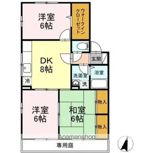 シャルムミナガ B棟【1階】の間取り