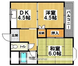 ISE伊勢住宅 綾園7703【2階】の間取り
