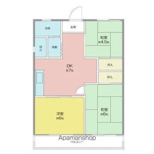 サンハイツ花堂【2階】の間取り