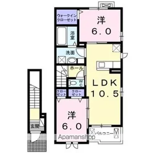トップヒルズⅠ【2階】の間取り