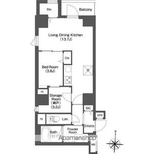 コンフォリア南千住【3階】の間取り
