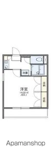 レオパレスメローネⅡ【2階】の間取り