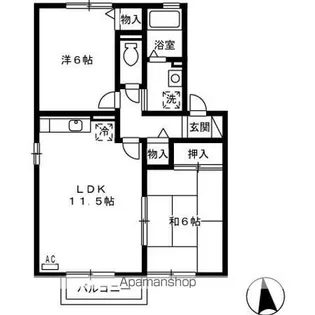 スプリング ヴィラ【1階】の間取り