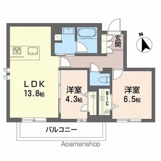 ERABLE【101号室】の間取り