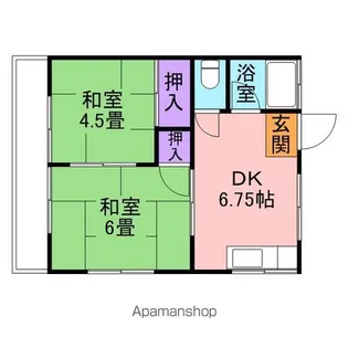 第二鈴太コーポ【2階】の間取り