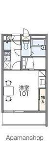 レオパレスリビエールブランシェ【3階】の間取り