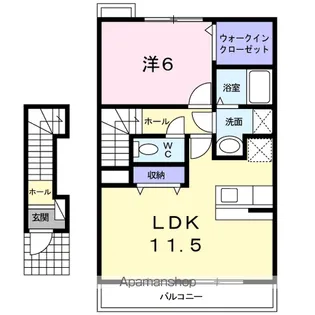 ラフィーネS【2階】の間取り