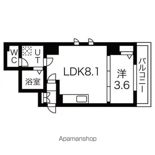 ヴェール広瀬町【7階】の間取り