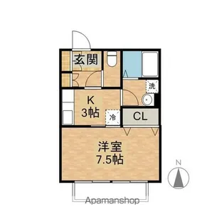 グランツ【101号室】の間取り