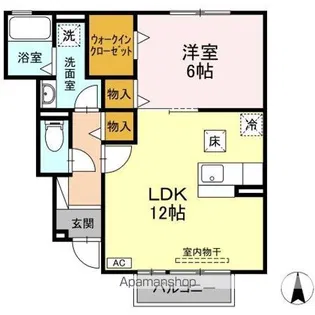 ビラ カメリヤ【1階】の間取り