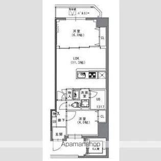 SーRESIDENCE菊川RIVIE【5階】の間取り