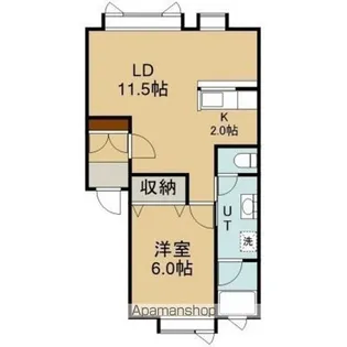 アッパーコースト追分【105号室】の間取り