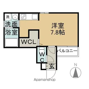CHERIM黒川志賀町【203号室】の間取り